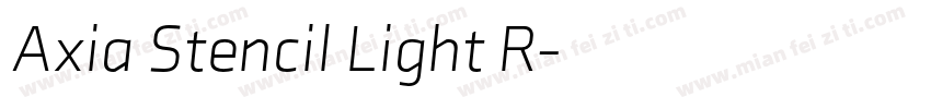 Axia Stencil Light R字体转换